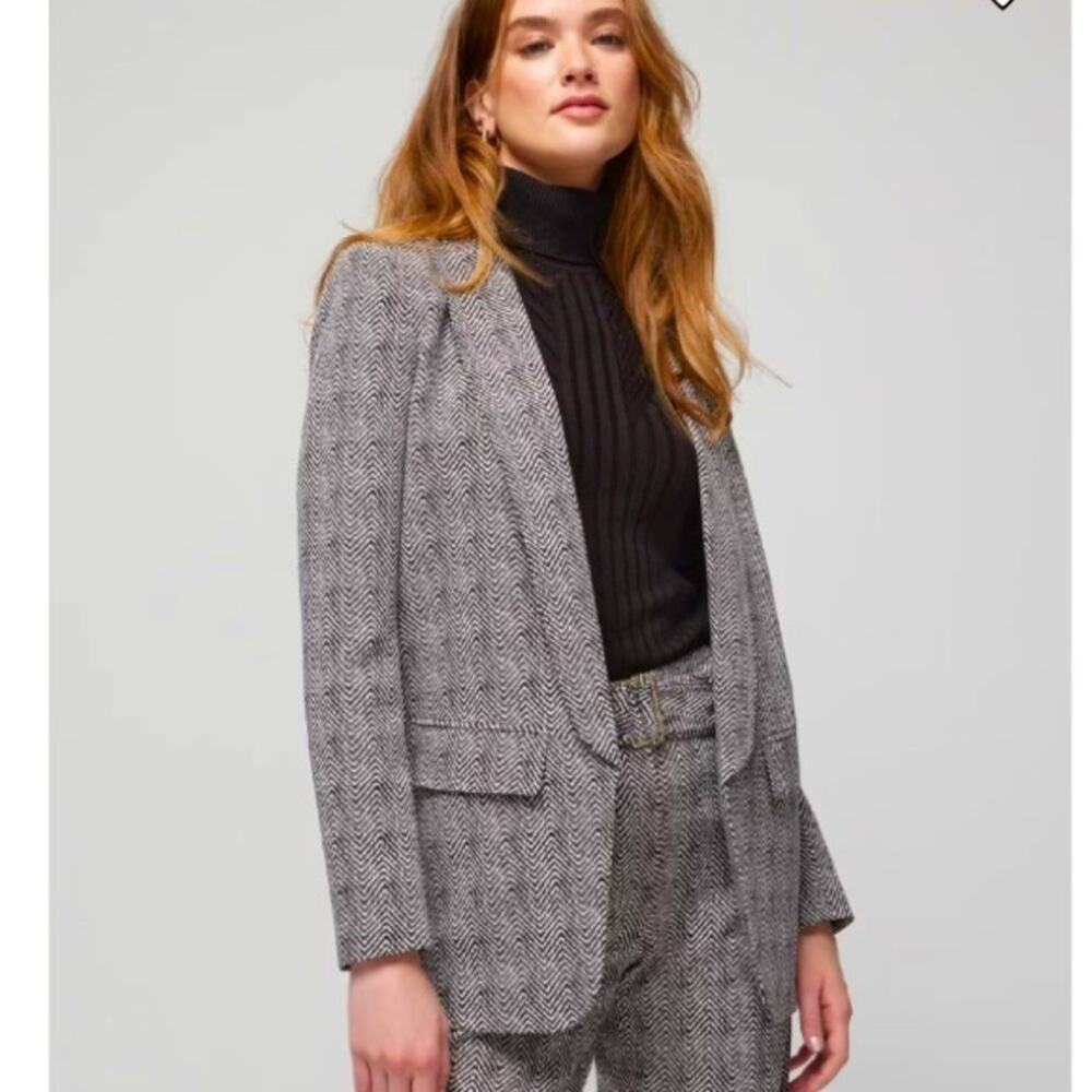 NWOT WHBM The Relaxed Blazer herringbone. Size 18